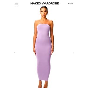 Naked Wardrobe maxi tube dress in iris 🪻💜